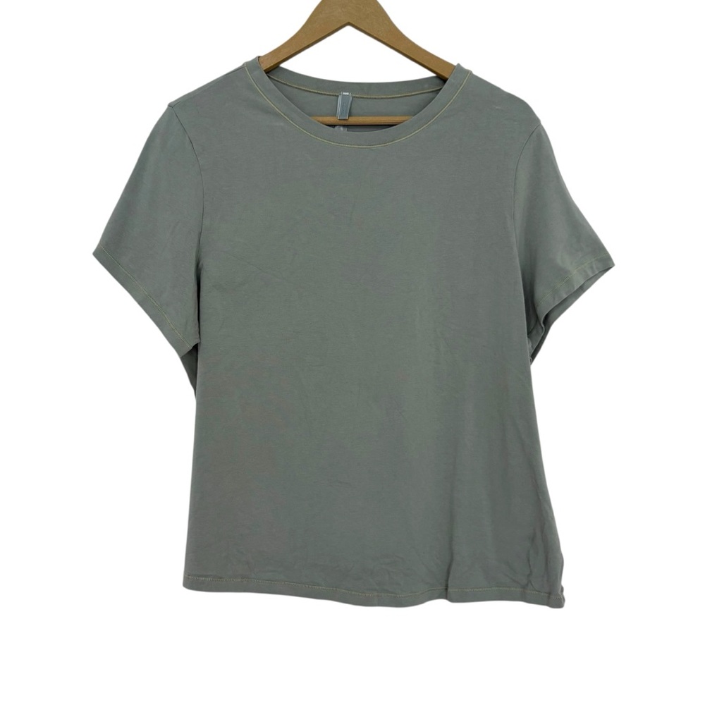 SKIMS Short Sleeve Tee in Sage Green